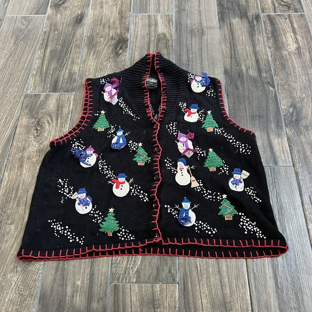 Studio Fa La La Snowman Beaded Size XL